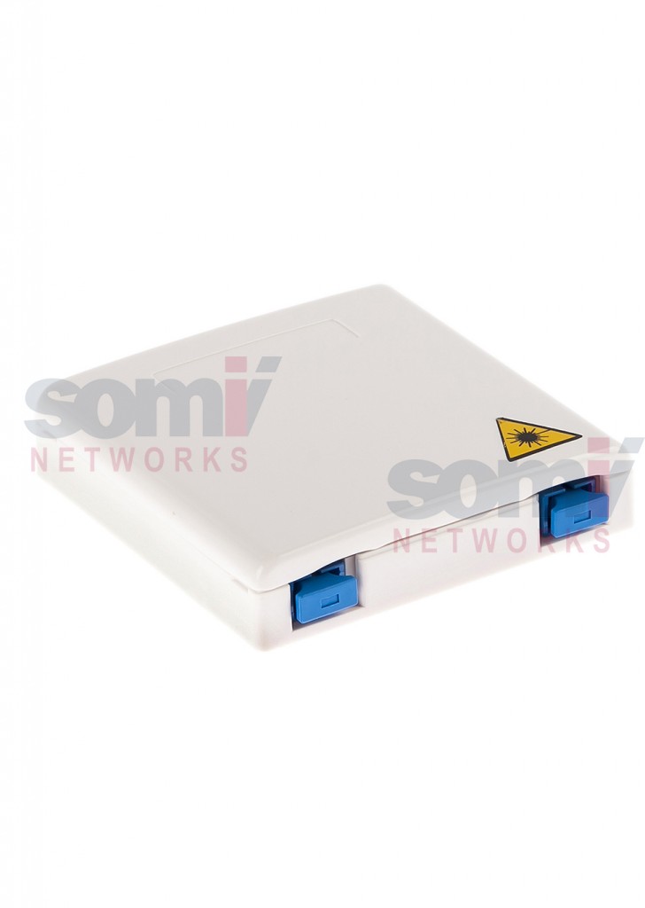 TH-001 fiber optic termination box FTTH, 2 fibers SC adapters
