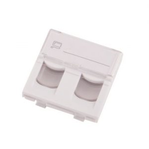 SN12281B 2xRJ45 plate 45x45mm plokstele lizdamsi kanalus