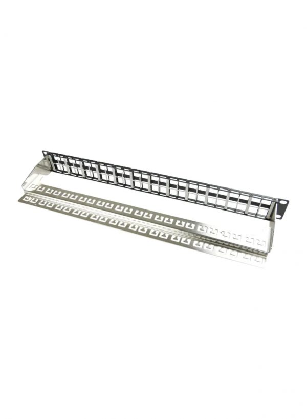 PP-EF-48 48 port keystone patch panel empty screened with manager