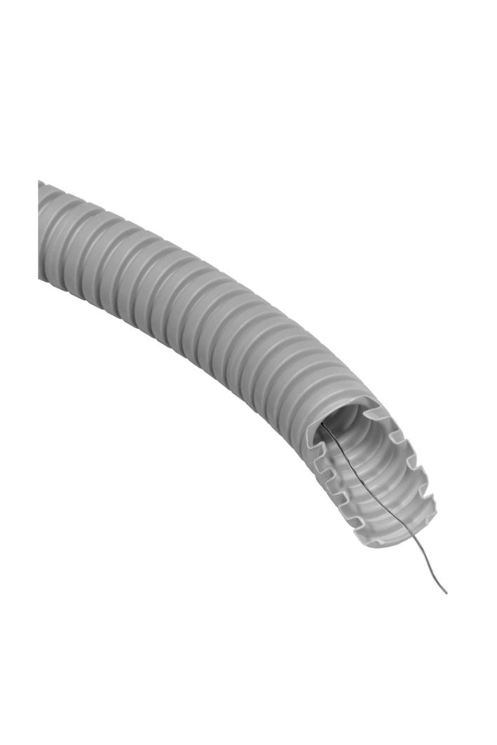Gofruotas pilkas vamzdis su viela kabeliu instaliacijai, 320N, Pipelife