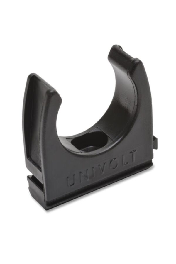 Gofruotų vamzdžių laikiklis juodas UV 16mm, 20mm, 25mm, 32mm