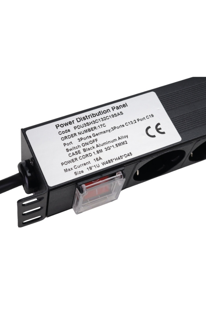 PDU3SH3C132C19SAS PDU 3xShuko + 3xC13 + 2xC19 aluminum